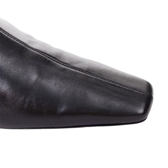 Pre Loved The Row Vintage Leather KneeHigh Square Toe Boots Women black | black - Picture 7 of 8